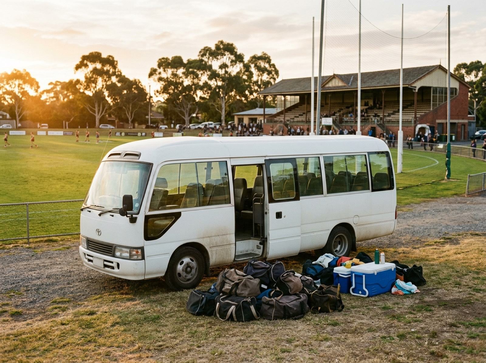 Sports Clubs & Group Charter: Mini coach on an away-game afternoon